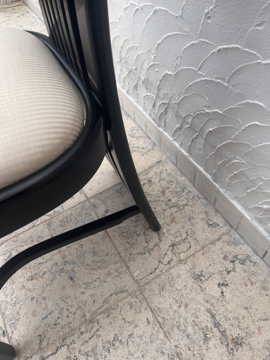 Black wooden designer chair