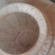Large art deco globe pink speckled glass