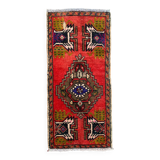 Small Vintage Turkish Rug 101x47 cm, Short Runner, Tribal, Shabby, Mini Carpet