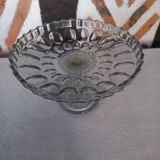 Glass fruit compote dish