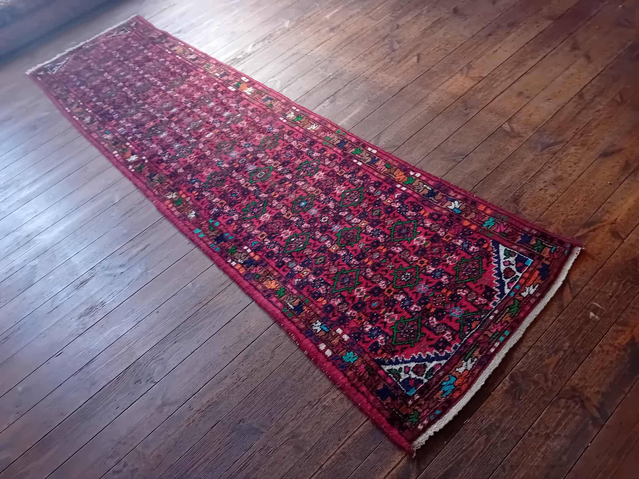 Tapis de couloir Persan Hamadan fait main 292x74cm