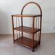 Vintage bamboo and rattan standing shelf