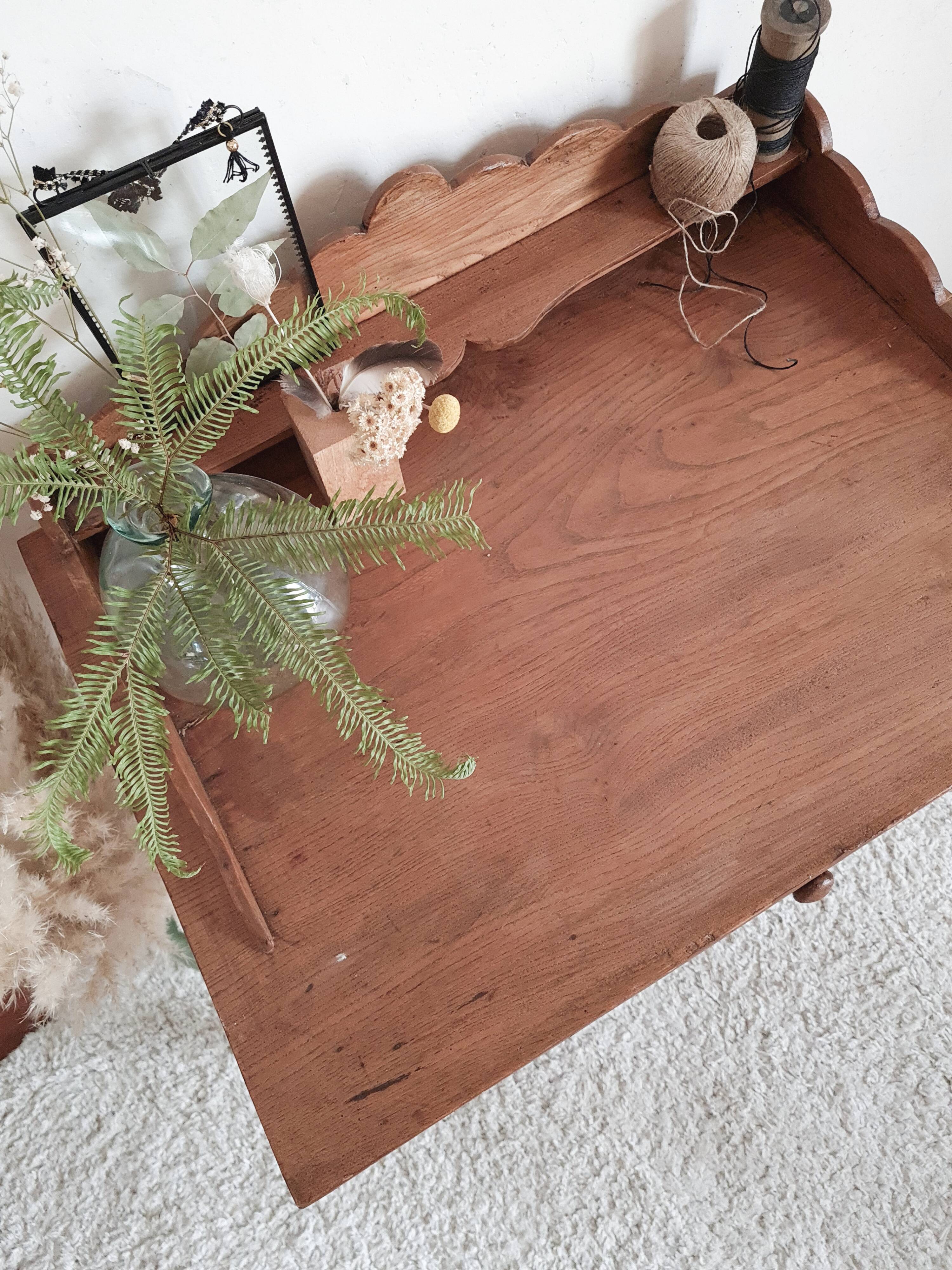 Old wooden toilet table