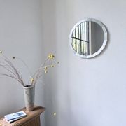 Miroir hexagonal métal brossé 1970