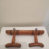 Varnished bamboo coat rack