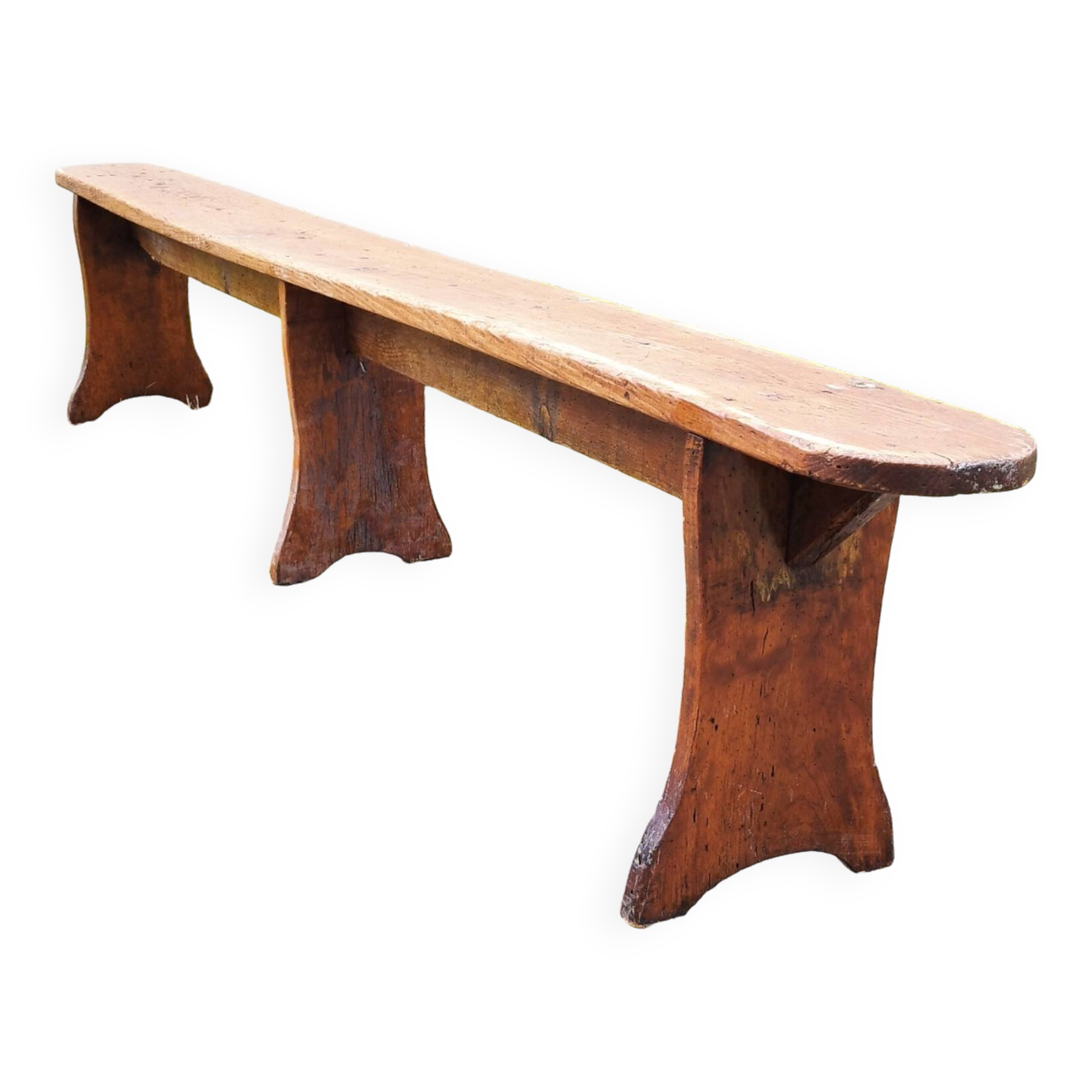 Old authentic vintage wooden farm bench No.1