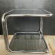 Space Age side table on wheels