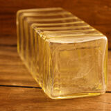 Ridged glass vase, Murano style