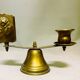 Church brass candle holder with matchbox