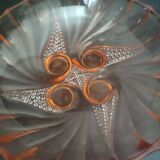 Art Deco glass cup by Rosaline France