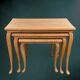 Nest of solid wood tables with cabriole legs in Louis XV style – 1950s-60s