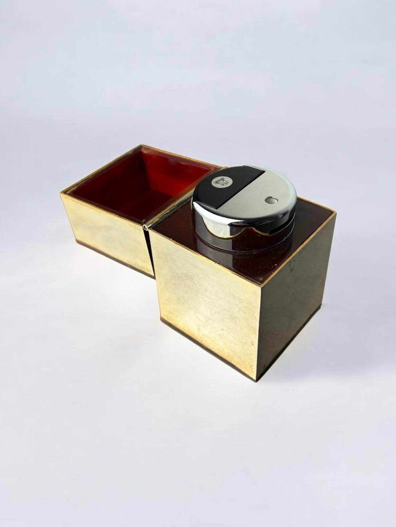 Faux tortoiseshell and mirror Dior style lighter, Italy, 1970s