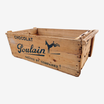 Wooden Chocolate Poulain Case 1950