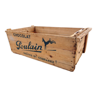 Wooden Chocolate Poulain Case 1950