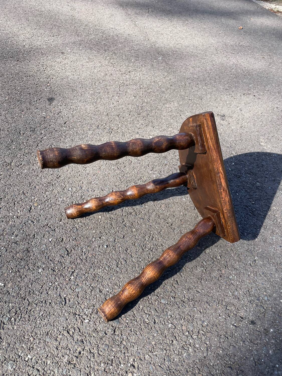 Wooden farmhouse stool