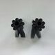 2 Small Vintage Candlesticks 1970s Denmark Brutalist Handmade Birds