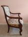 Fauteuil en bois et tissu