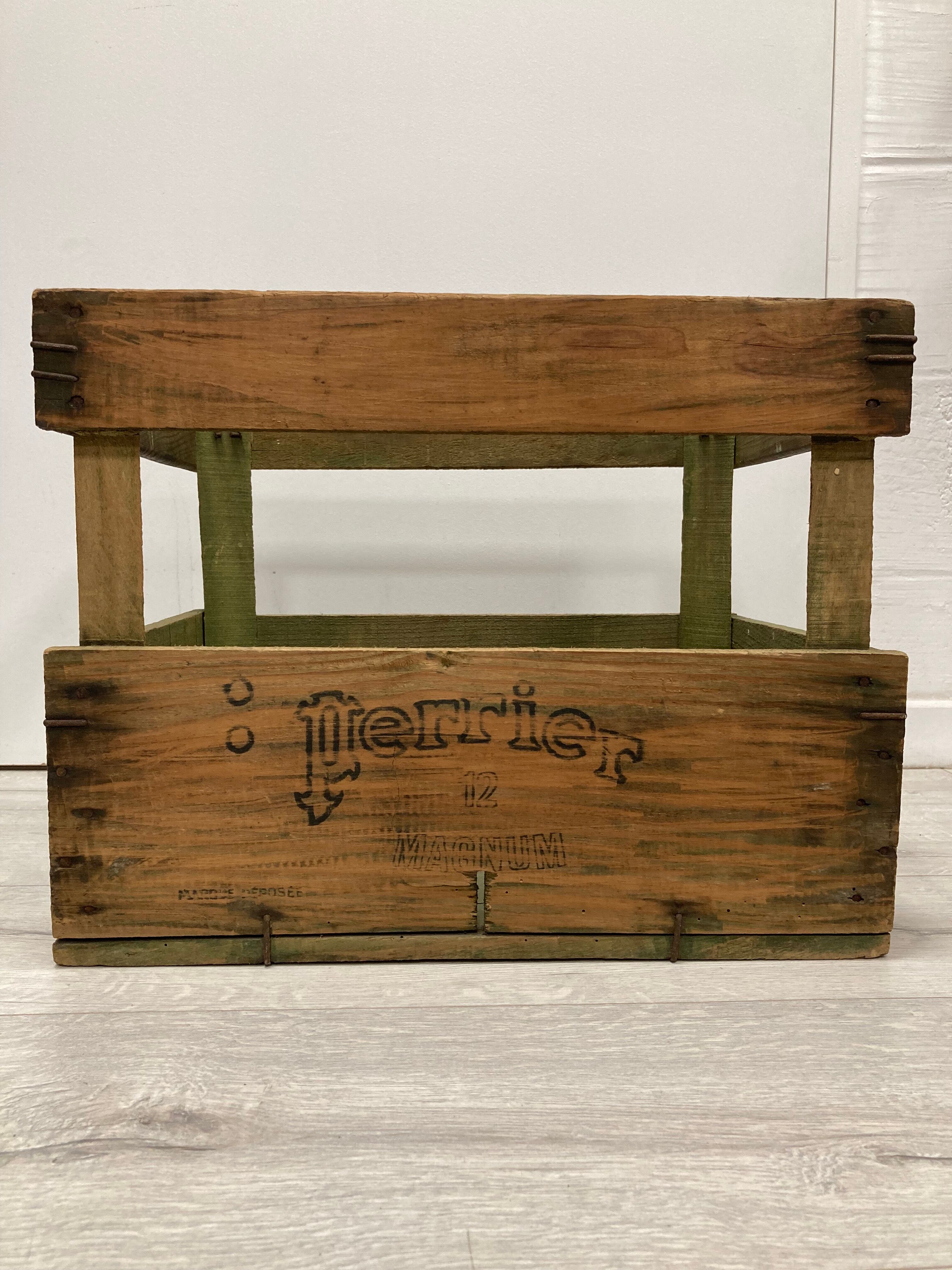 Vintage perrier crate