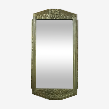 Large Art Deco mirror gilded wood  77x40cm