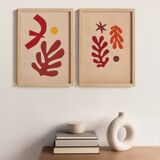 A duo of contemporary collages inspired by Matisse signed eawy.