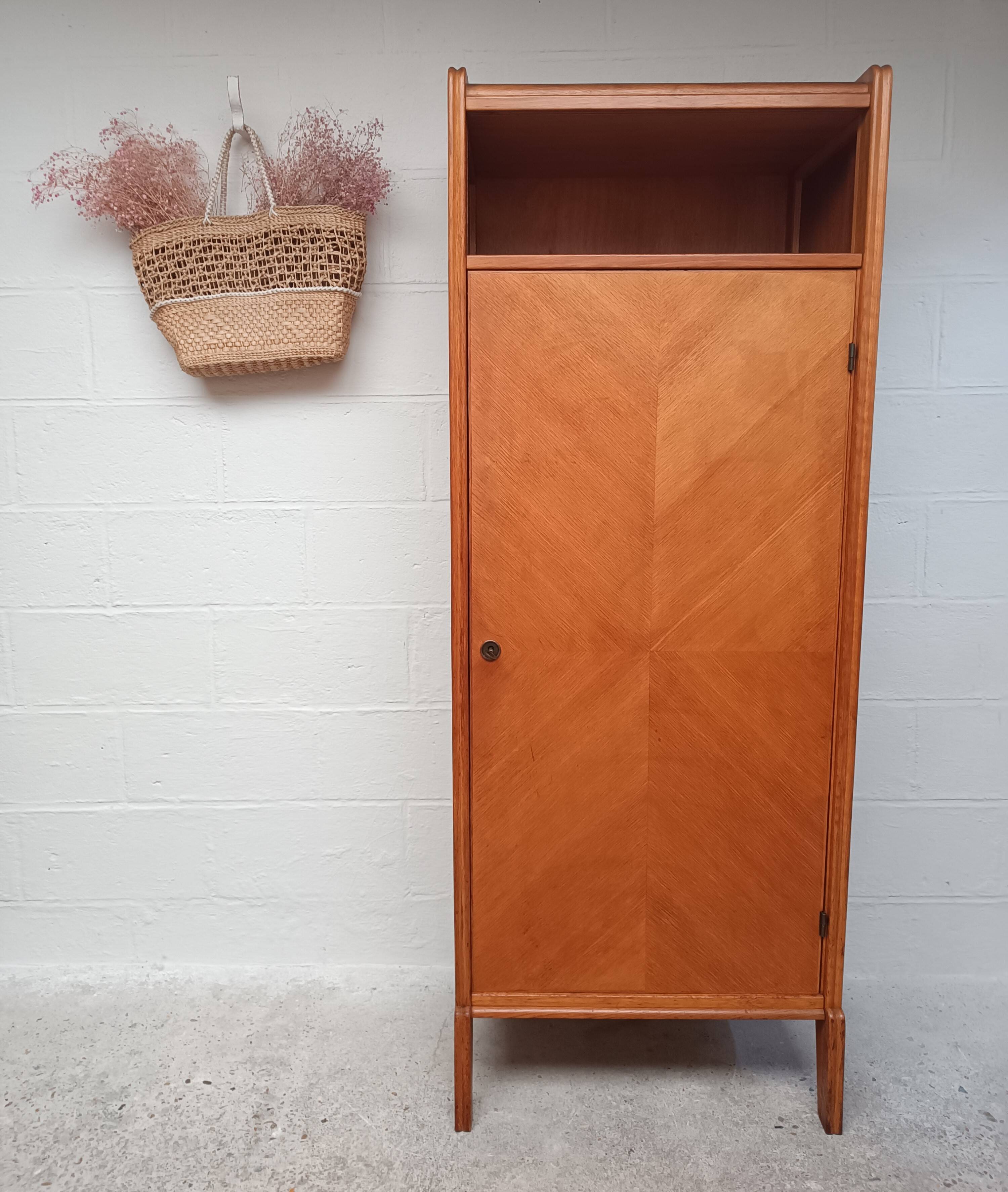 Wing-shaped locker cabinet from the 1950s