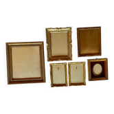 Lot de 6 cadres bois dorés vintage