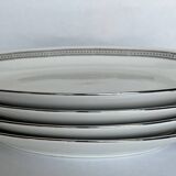 4 plats ovales en porcelaine blanche