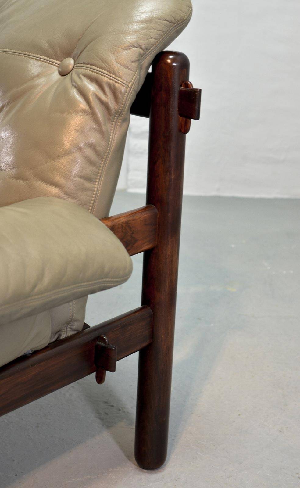 Jean Gillon Brazilian Jacarandá Wooden 3-Seat Sofa for Woodart, Brazil, 60s