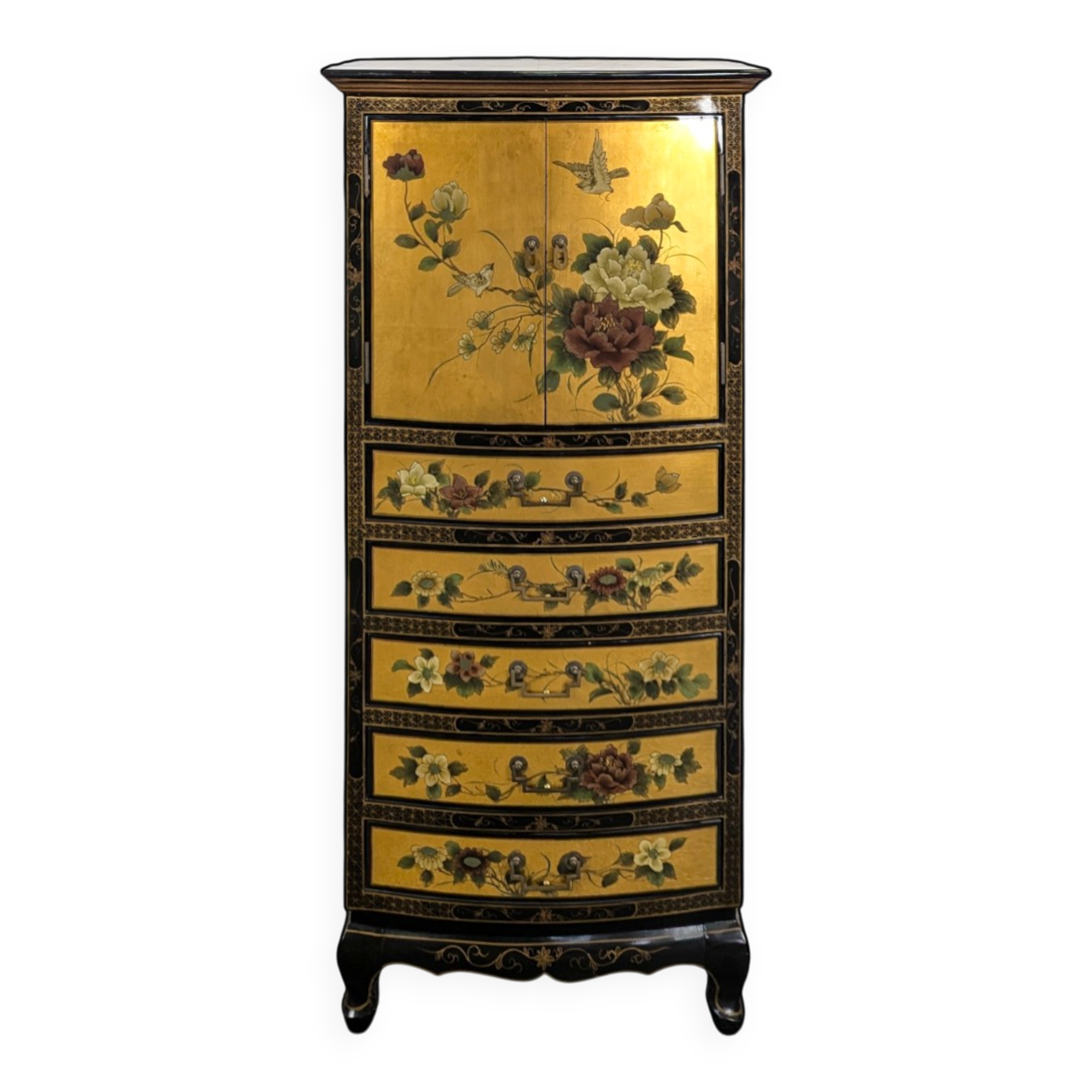 Cabinet doré laqué chinois