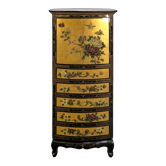 Chinese lacquered gold cabinet
