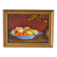 oil painting on panel still life fruit lemons signed 1950