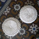 Set of 2 pleated round cushions