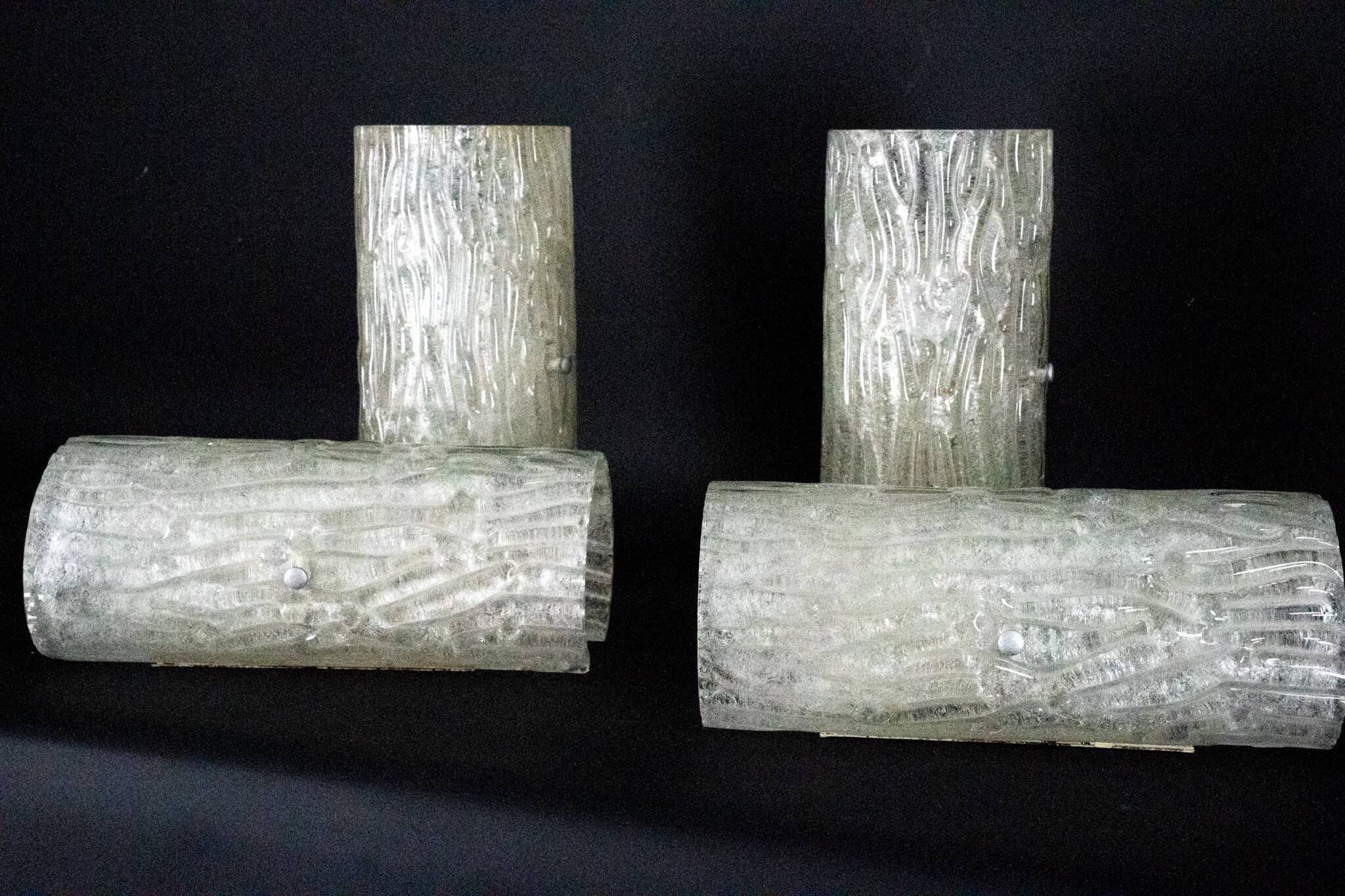 60s Toni Zuccheri Venini Murano glass sconces, horizontal or vertical.