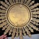Vintage sun mirror in gilded wood – 50 cm