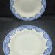 6 antique plates Sarreguemines Digoin Model CAPRI blue