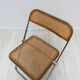1x 1960s vintage Plia cane folding chair by Giancarlo Piretti for Anonima Castelli