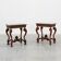 Pair of Napoleon III style Walnut side tables with Bluestone tops, France
