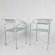 Vintage ‘Carrè VI’ metal arm chairs by Fly Line Italy 1990s