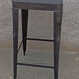 Pair of black metal stools