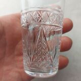 Set of 3 fine glasses, cut crystal, from Baccarat / Saint Louis