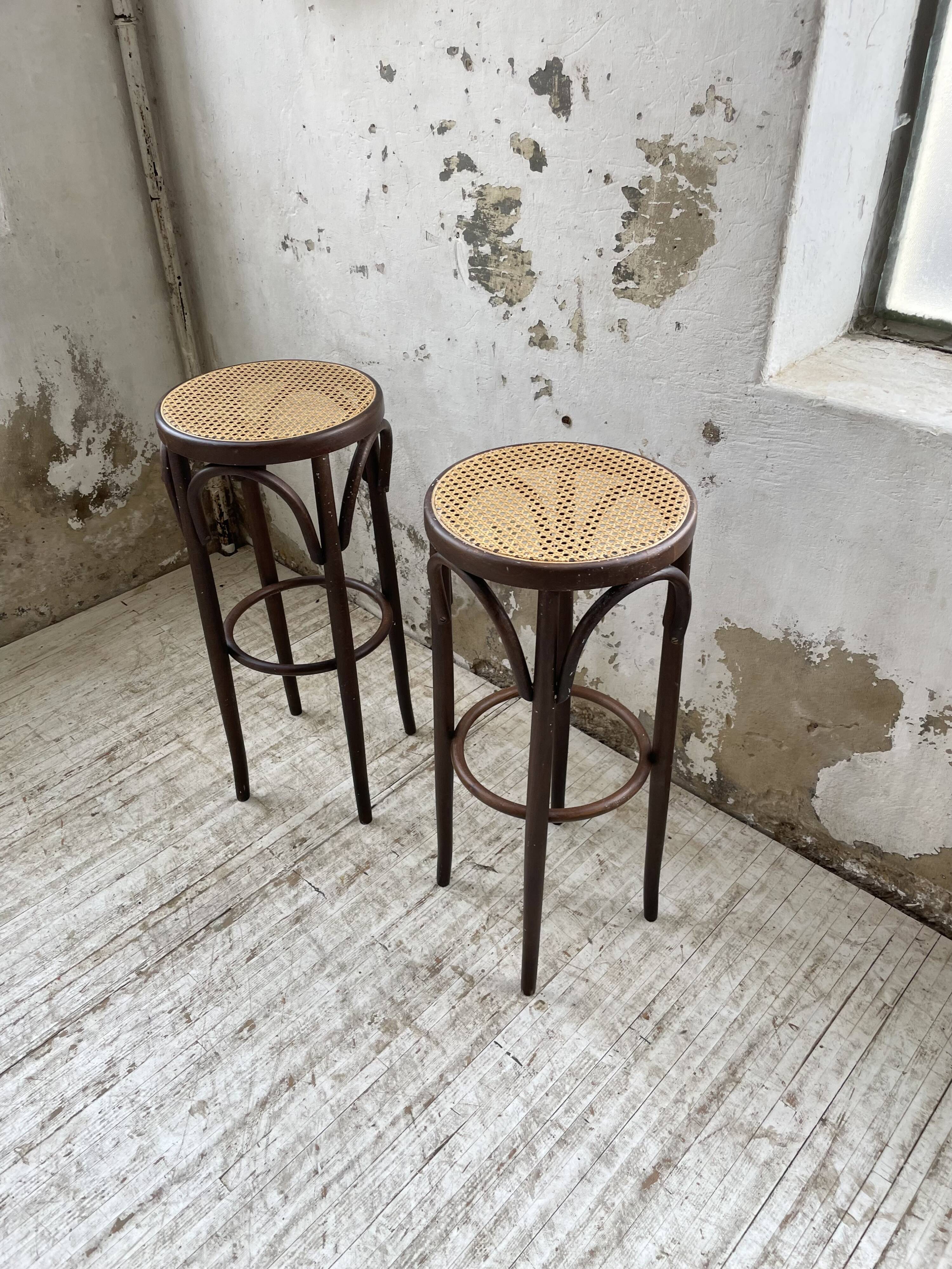 High cane bistro stools