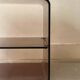Smoked plexiglass side table/bedside table, M. Dumas for Roche Bobois 1970