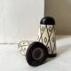 Art Deco salt and pepper set in ebony and ivory circa 1950