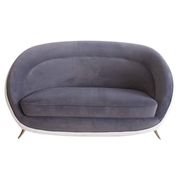 Grey velvet sofa by Guglielmo Veronesi for ISA, circa 1950.