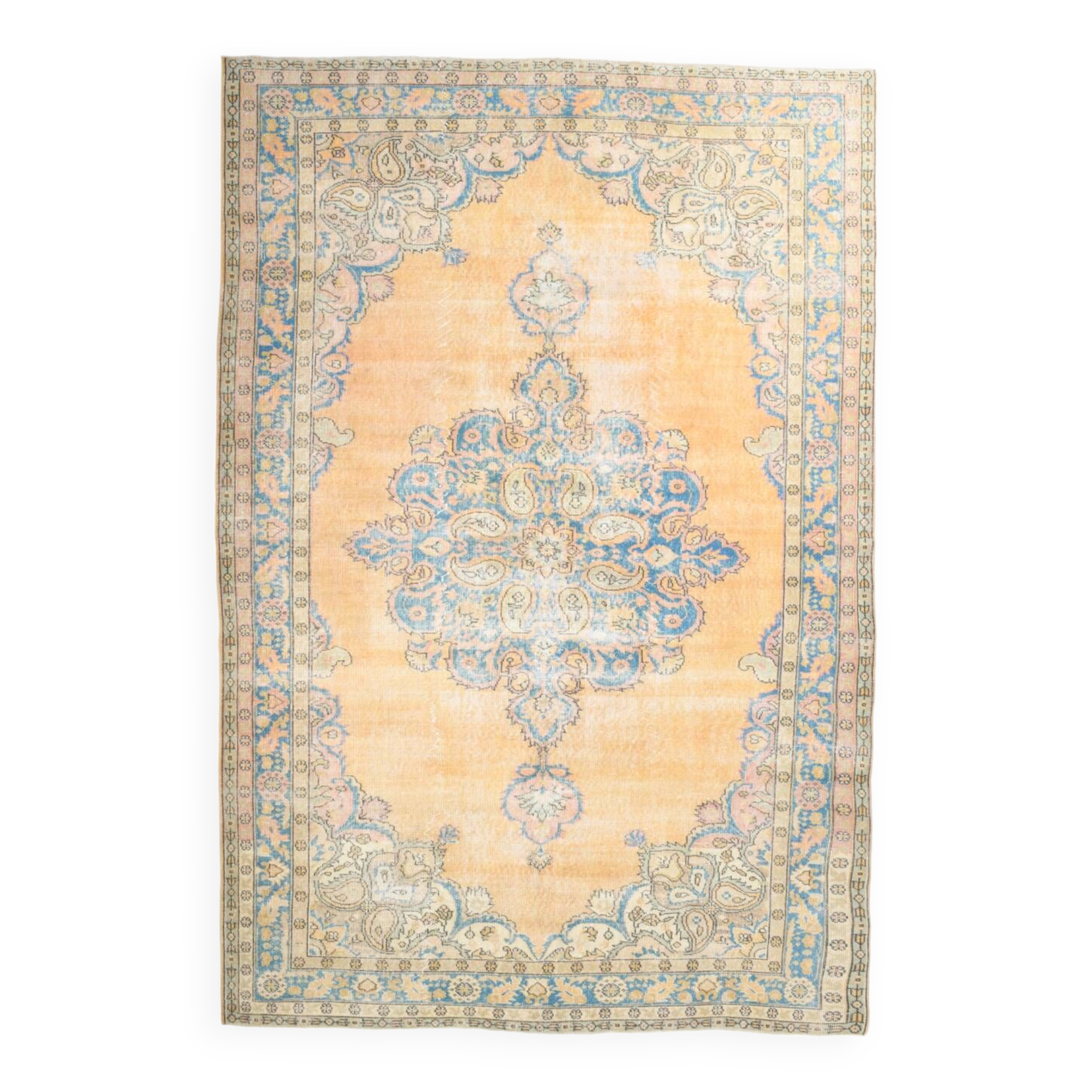 7x11 Classic Blue Persian Rug,222x330Cm