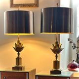 MAISON CHARLES, pair of "LOTUS" model lamps