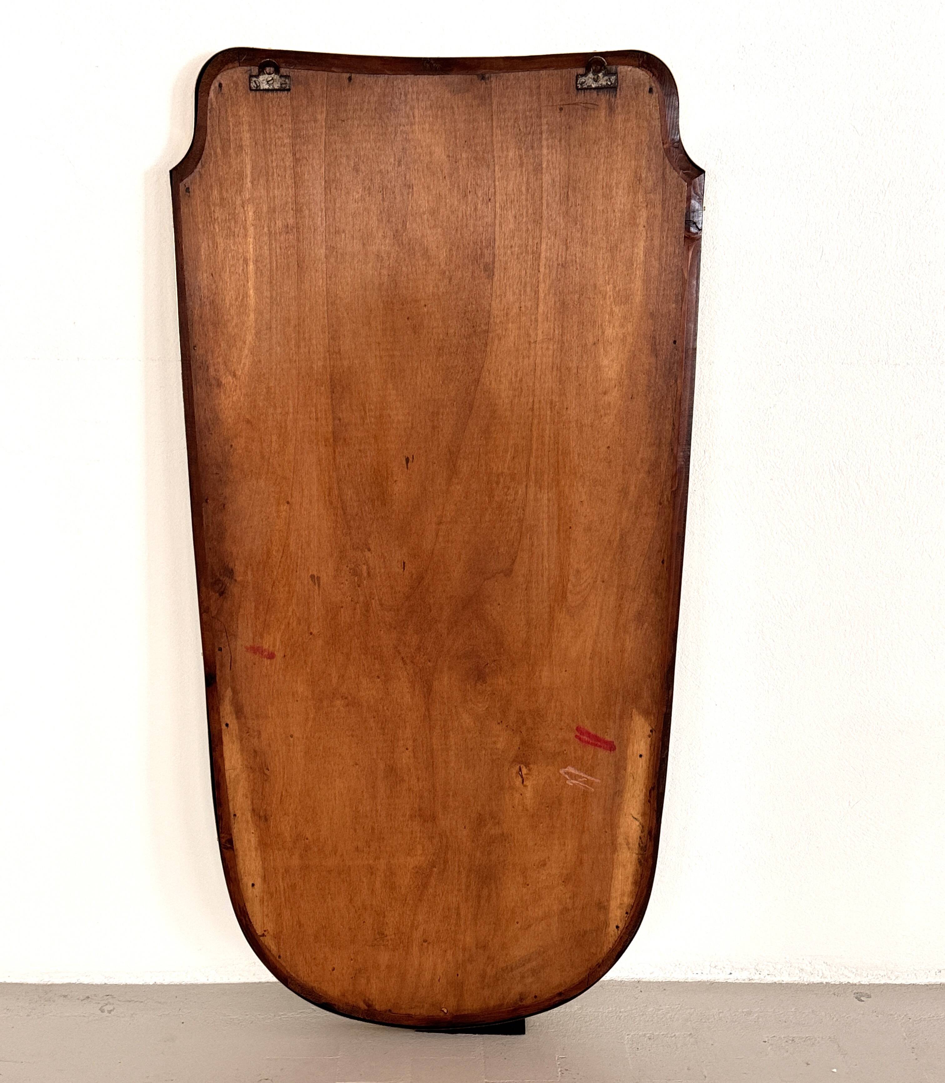 Miroir italien en laiton, 1950