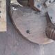 Ancienne table appoint tripode bois pieds boules XIX sculpté