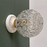 Vintage moulded glass wall or ceiling light globe