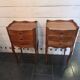 Pair of Louis XV style cherrywood bedside tables